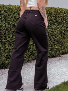 Women Jeans - 黑色 - 查看 3