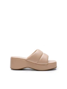 Women's Slip On Slides Cute Walking Comfort Wedges Platform Sandals