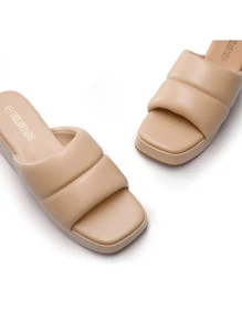 Women's Slip On Slides Cute Walking Comfort Wedges Platform Sandals