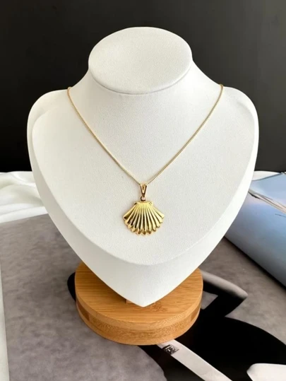 Colar Pingente Concha Summer Banhado a Ouro 18k