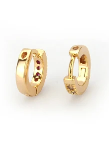 Aretes Huggies - Negro - Ver 2