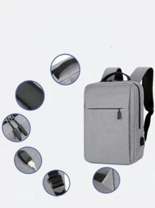 Mochila Masculina de Viagem Passeio Reforçada com  Case para Notebook Bolsa com Cabo USB