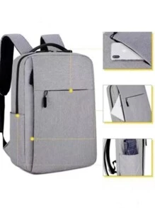 Mochila Masculina de Viagem Passeio Reforçada com  Case para Notebook Bolsa com Cabo USB