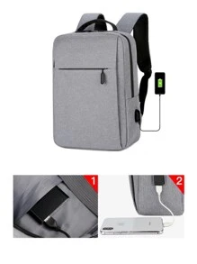 Mochila Masculina de Viagem Passeio Reforçada com  Case para Notebook Bolsa com Cabo USB