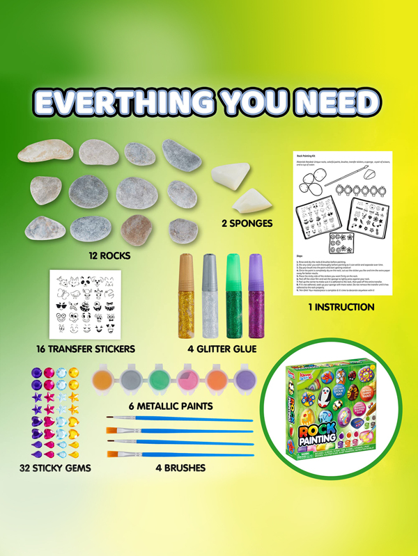 Klever Kits Muschel Bemalen Set - 12-teiliges Bastelset Für Kinder Ab 6 Jahren