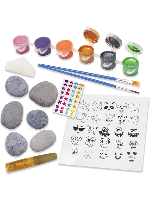 JOYIN Klever Kits 12 Rock Painting Kit, Creativity Arts & Crafts, DIY Supplies, Spring Crafts