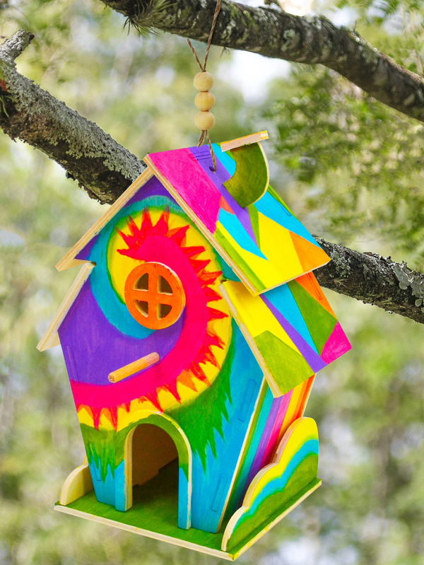 2 Pack DIY Bird House Kits for Children to Make Your Own Paintable