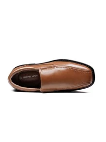Boy's Dress Shoes Slip-On Loafer Wedding Shoes Versatile Lightweight Casual Flat Shoes For Children, Suitable For Everyday Wear In All Seasons - màu nâu - Xem 9