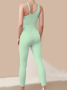 Enterizo Deportivo Largo - Verde - Ver 2