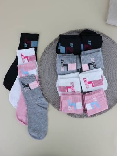 Kit Com 3 Pares de meia Longa Feminina meia cano alto miea sport(35-39)