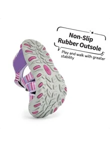 Boys Girls Closed-Toe Outdoor Summer Sport Sandals(Toddler/Little Kid/Big Kid) - Màu tím - Xem 7