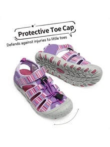 Boys Girls Closed-Toe Outdoor Summer Sport Sandals(Toddler/Little Kid/Big Kid) - Màu tím - Xem 8