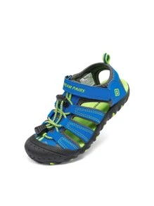 Boys Girls Closed-Toe Outdoor Summer Sport Sandals(Toddler/Little Kid/Big Kid) - Xanh đậm - Xem 4