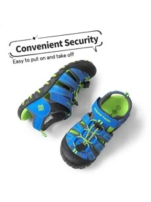 Boys Girls Closed-Toe Outdoor Summer Sport Sandals(Toddler/Little Kid/Big Kid) - Xanh đậm - Xem 5