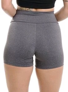 Women Sports Shorts - 灰色 - 查看 2