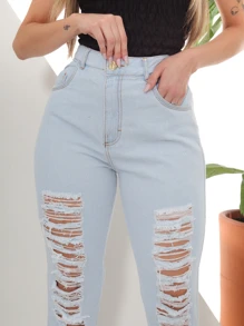 Women Jeans - Light Wash - View 4