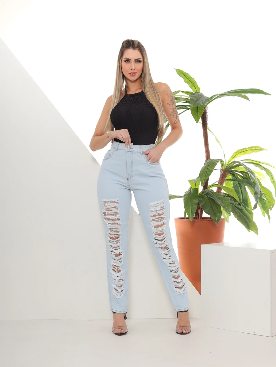 Women Jeans - Light Wash - View 1
