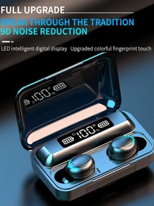 Audifonos bluetooh Inalámbricos In-ear F9-5 TWS Táctil IPX7 Impermeable  Cancelacion De Ruido Pantalla Digital Con Luz Led