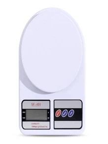 Bascula Digital De Alta Precisión Para Alimentos Cocina Hasta 10 KG 1G - Blanco - Ver 1