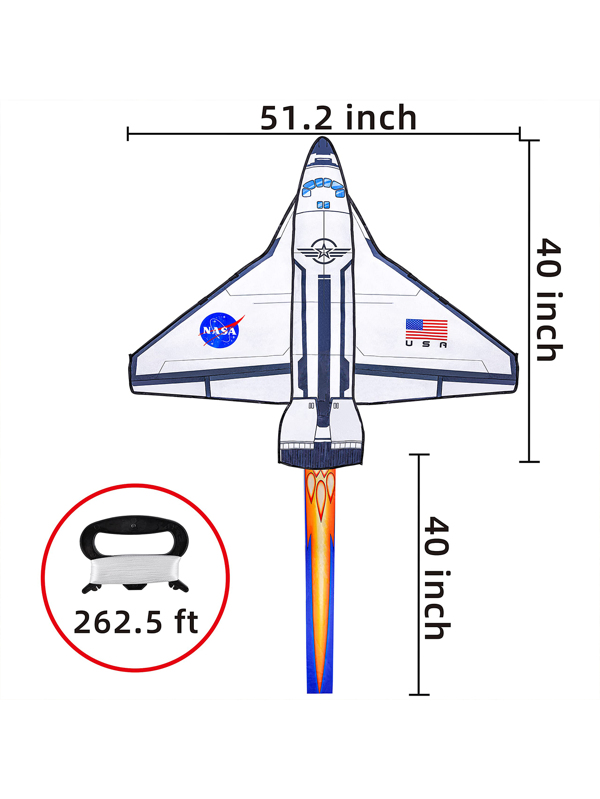 JOYIN Airplane/Spaceship Kite Large Beach Kite for Outdoor Games