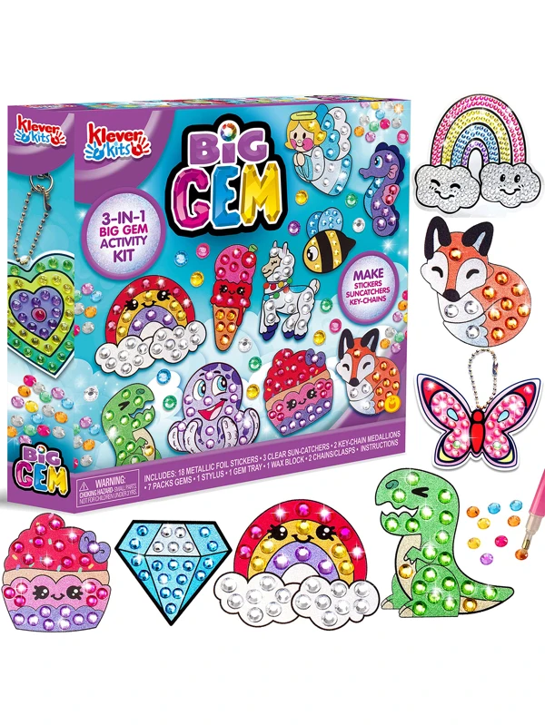 Syncfun Kids Diamond Art, Diamond Painting Kit With 18 Magical Stickers