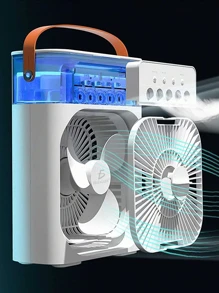 Ventilador CLR.64 con Tanque de Agua Portátil USB con Luz LED ELE-GATE - Blanco - Ver 6