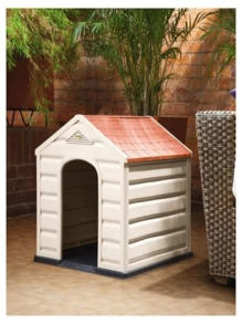 Casa Para Perro Chico Mediano Termica De Plástico Exterior - Beis - Ver 3
