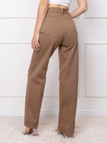 Calça Jeans Feminina Cintura Alta Pantalona JEANS  COLORIDOS