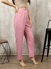 Women Pants - 粉色 - 查看 4