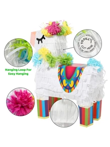 JOYIN Kids Big Llama Pinata 13"x16" for Fiesta Decorations - Multicolor - View 5