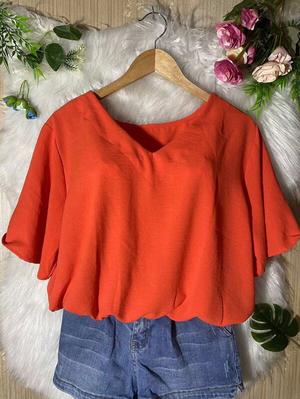 moda feminina blusa tecido duna lisa  cropped  com elastico novo 2023