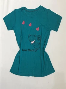 Women T-Shirts - màu xanh lá - Xem 3