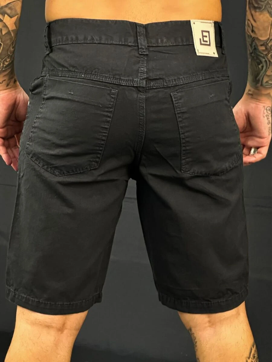 Men Denim Shorts - Black - View 1