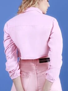 Women Denim Jackets & Coats - Hồng - Xem 2