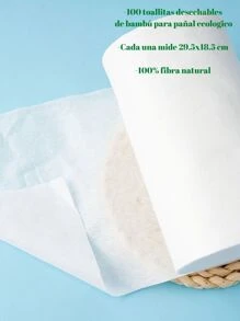 3 rollos de toallas papel bambú desechables para pañal ecológico