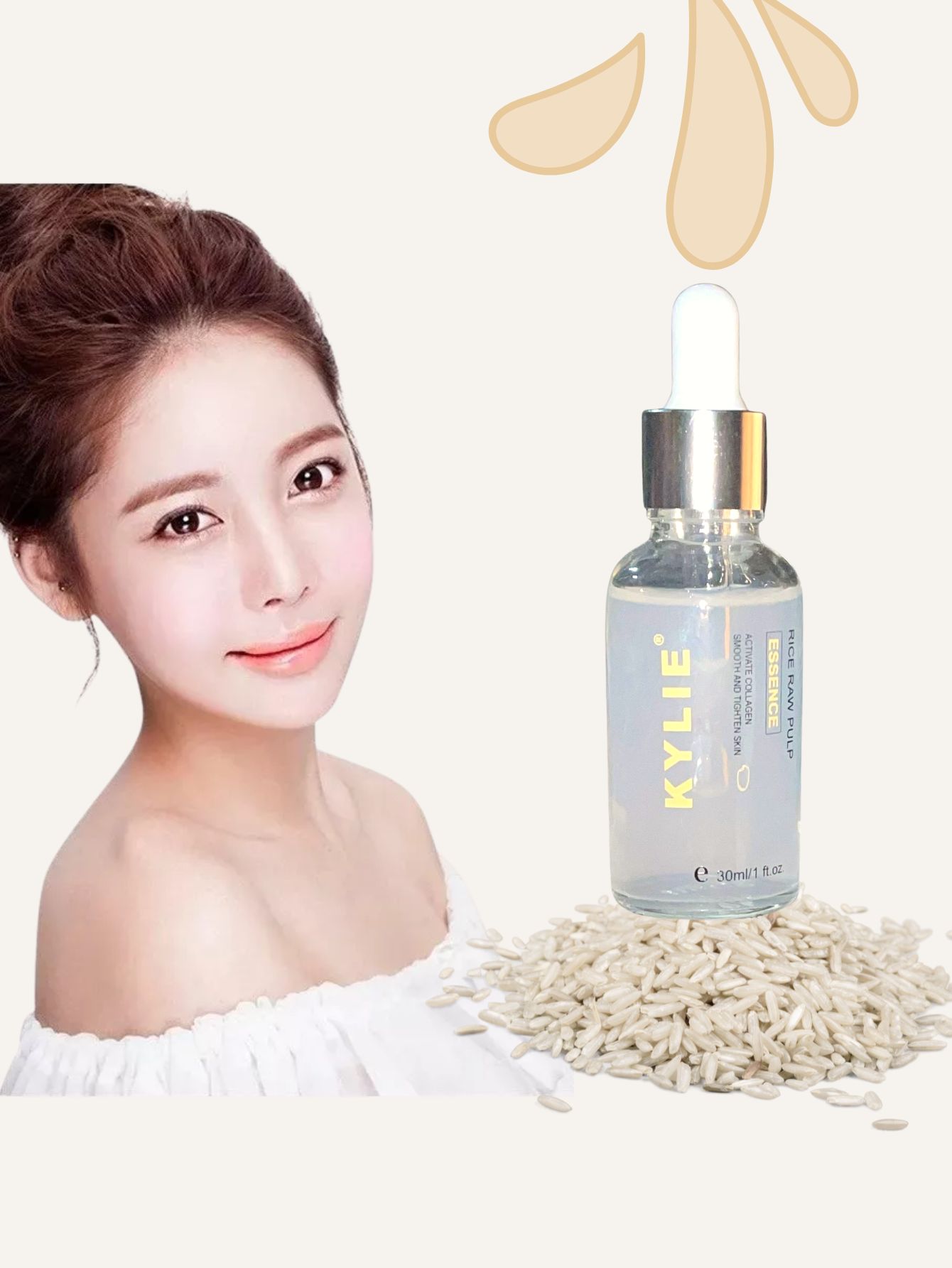 Sérum White Rice Arroz Blanquea Anti Arrugas Reduce Poros 1pz