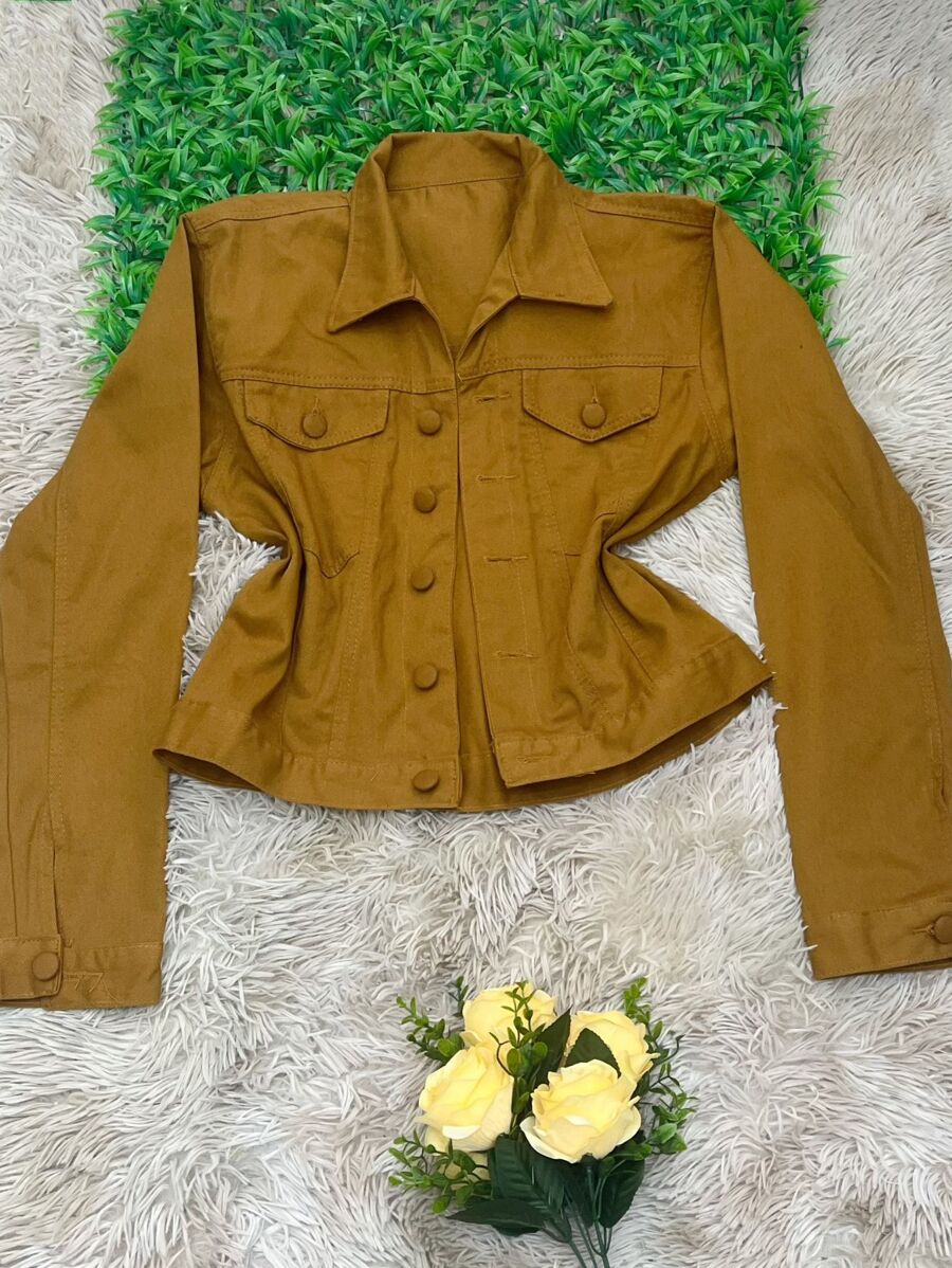 Women Denim Jackets & Coats - Óxido marrón - Ver 1