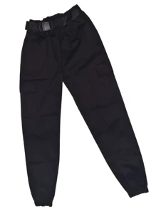 Jogger de cargo para dama - Negro - Ver 5