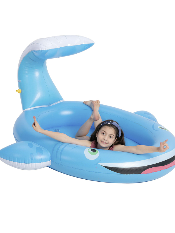 JOYIN 59.84 x 42.5 inch Inflatable Kiddie Pool Sprinkler Splash Pad for