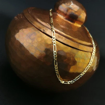 Cadena Figaro 2mm x 55cm Oro Laminado Premium
