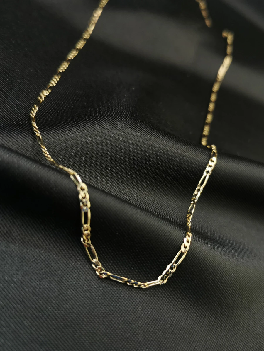 Cadena Figaro 2mm x 60cm Oro Laminado Premium