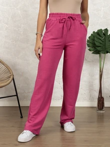Women Sweatpants - Màu Hồng Tươi - Xem 4