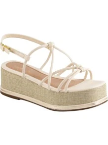 Lumiss Women Platforms & Wedge Sandals - Beige - View 1