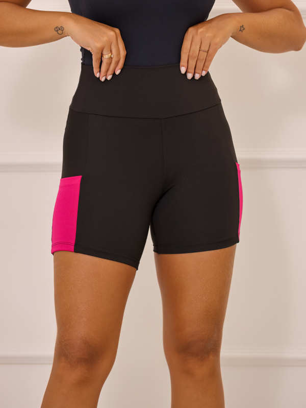 Short Legging Academia Com Bolso