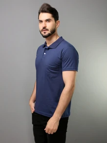 Men Polo Shirts - 藏蓝色 - 查看 4