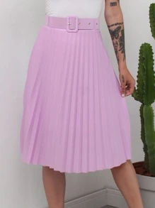 Women Skirts - 紫丁香色 - 查看 4