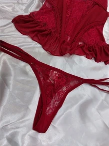 Women Bra & Panty Sets - 紅色 - 查看 3
