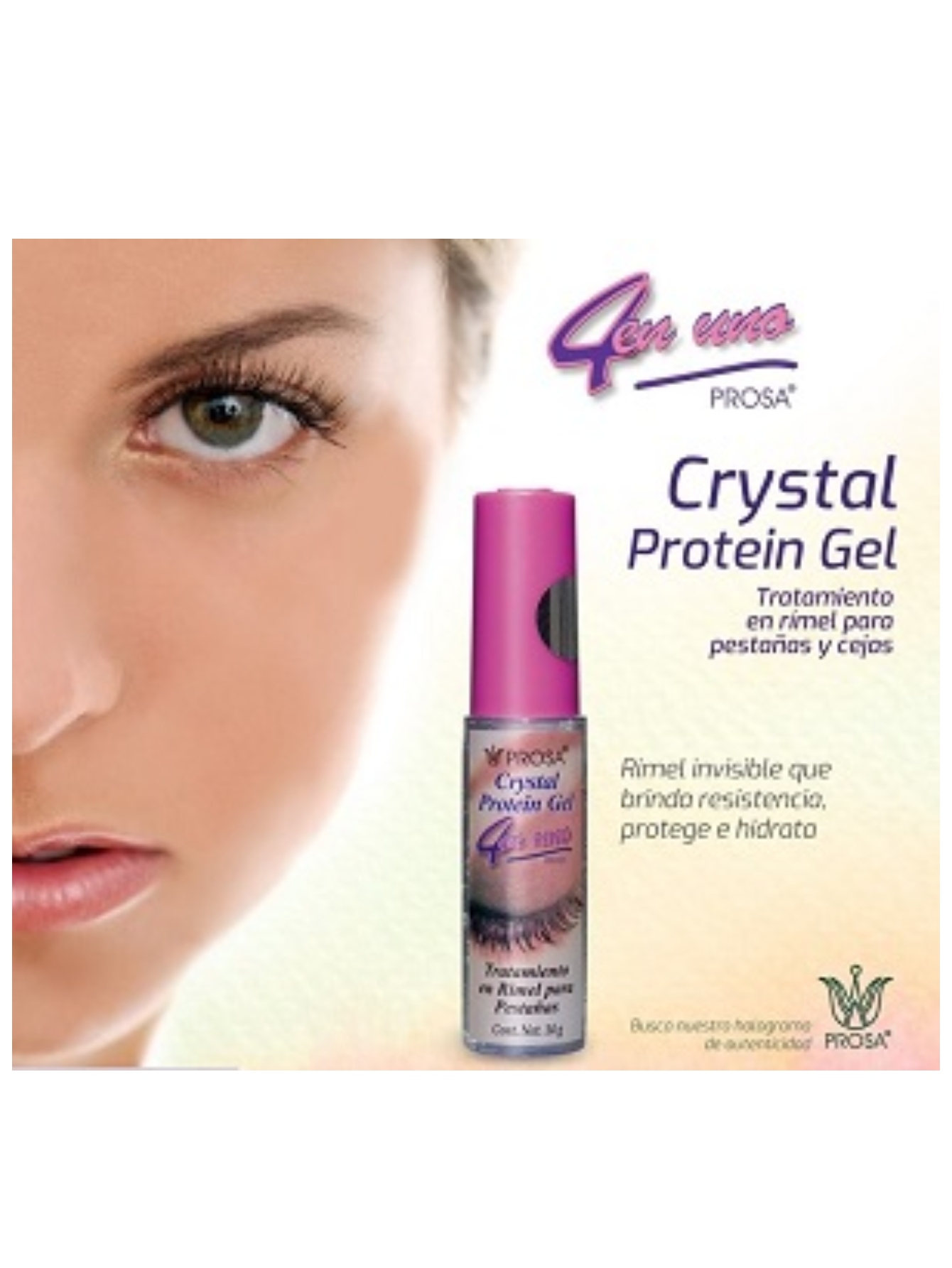 Prosa 4 En 1 Tratamiento Crystal Protein Gel Máscara Pestaña Y Cejas