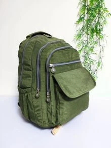 Women Functional Backpacks - 軍綠色 - 查看 2