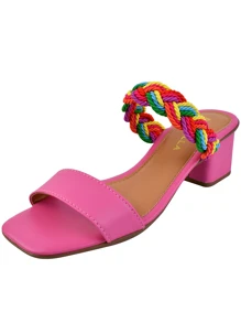 Women Heeled Sandals - 玫紅色 - 查看 3